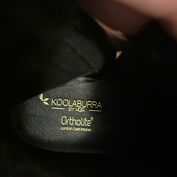 KOOLABURRA ELLADINE BLACK SUEDE FUR WEDGE BOOTS - Picture 12 of 16